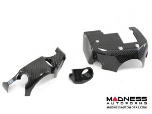 Alfa Romeo 4C Steering Wheel Trim - Carbon Fiber - Shroud Trim Set 